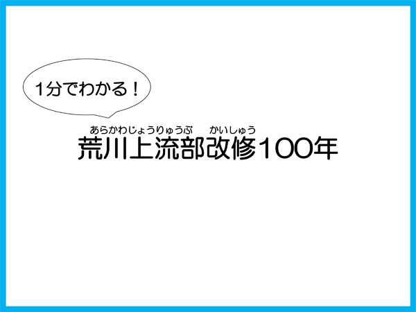 1分でわかる！荒川上流部改修100年