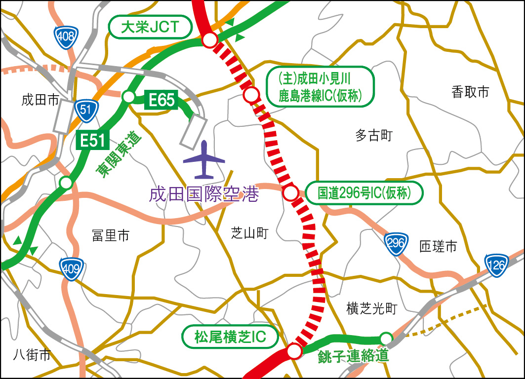 大栄〜横芝間｜工事の進捗と予定｜圏央道ちば館