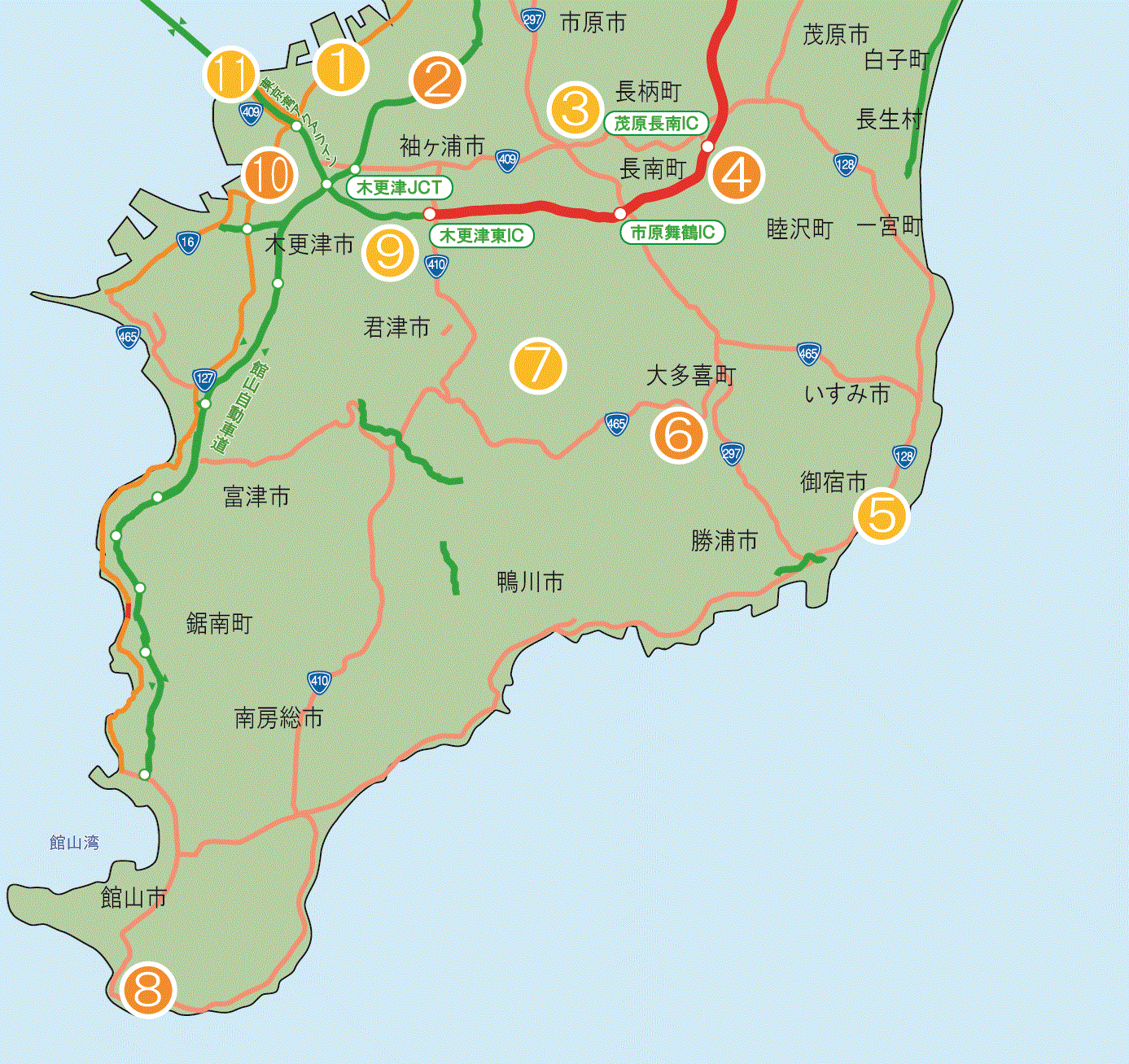 茂原・木更津間 地図