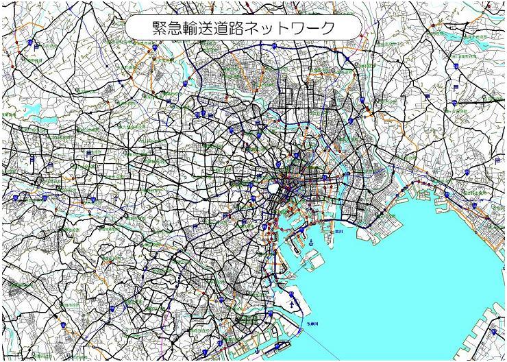 図3 緊急輸送道路ネットワーク図（広域図）
