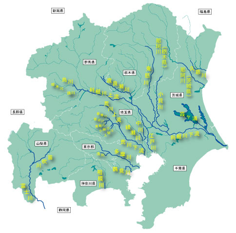 関東地方整備局管理の河川図