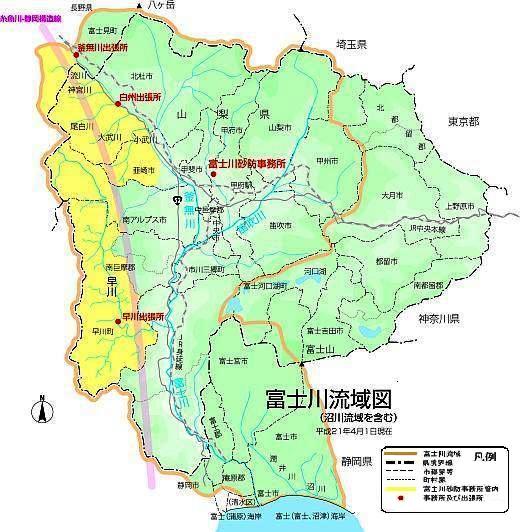 富士川流域図