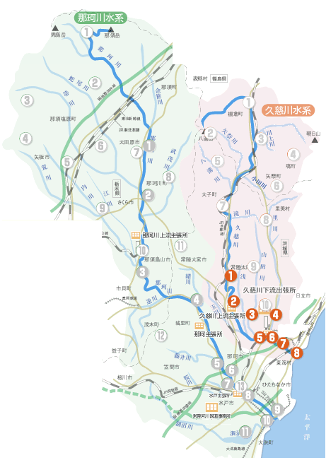 久慈川水系水位情報地図