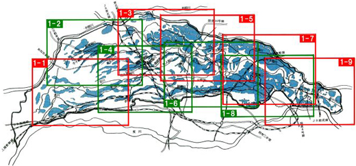 昭和33年9月洪水（台風22号：狩野川台風）浸水実績区域図