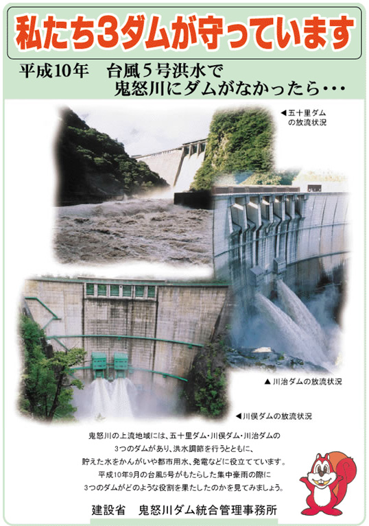 平成10年　台風5号洪水で鬼怒川にダムがなかったら……