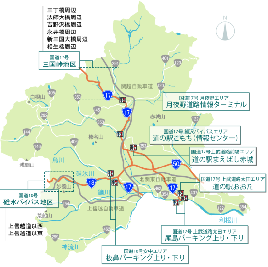 道路施設の配置図