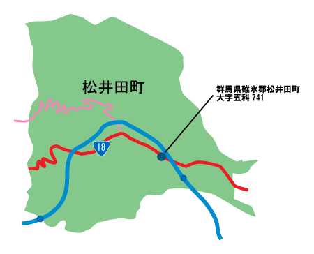 松井田町の地図