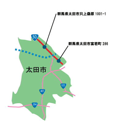 太田市の地図