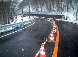 復旧完了後の道路の写真