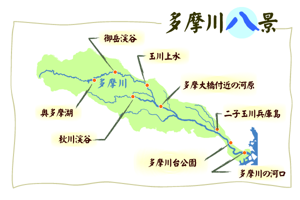 多摩川八景　地図