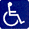 身障者トイレ、身障者駐車マス、スロープ