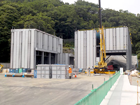 国道18号坂城更埴バイパスを整備する工事
