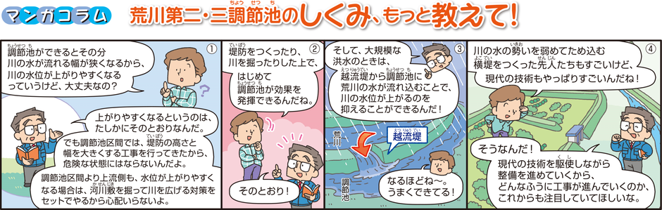 荒川第二・三調節池のしくみ、もっと教えて！