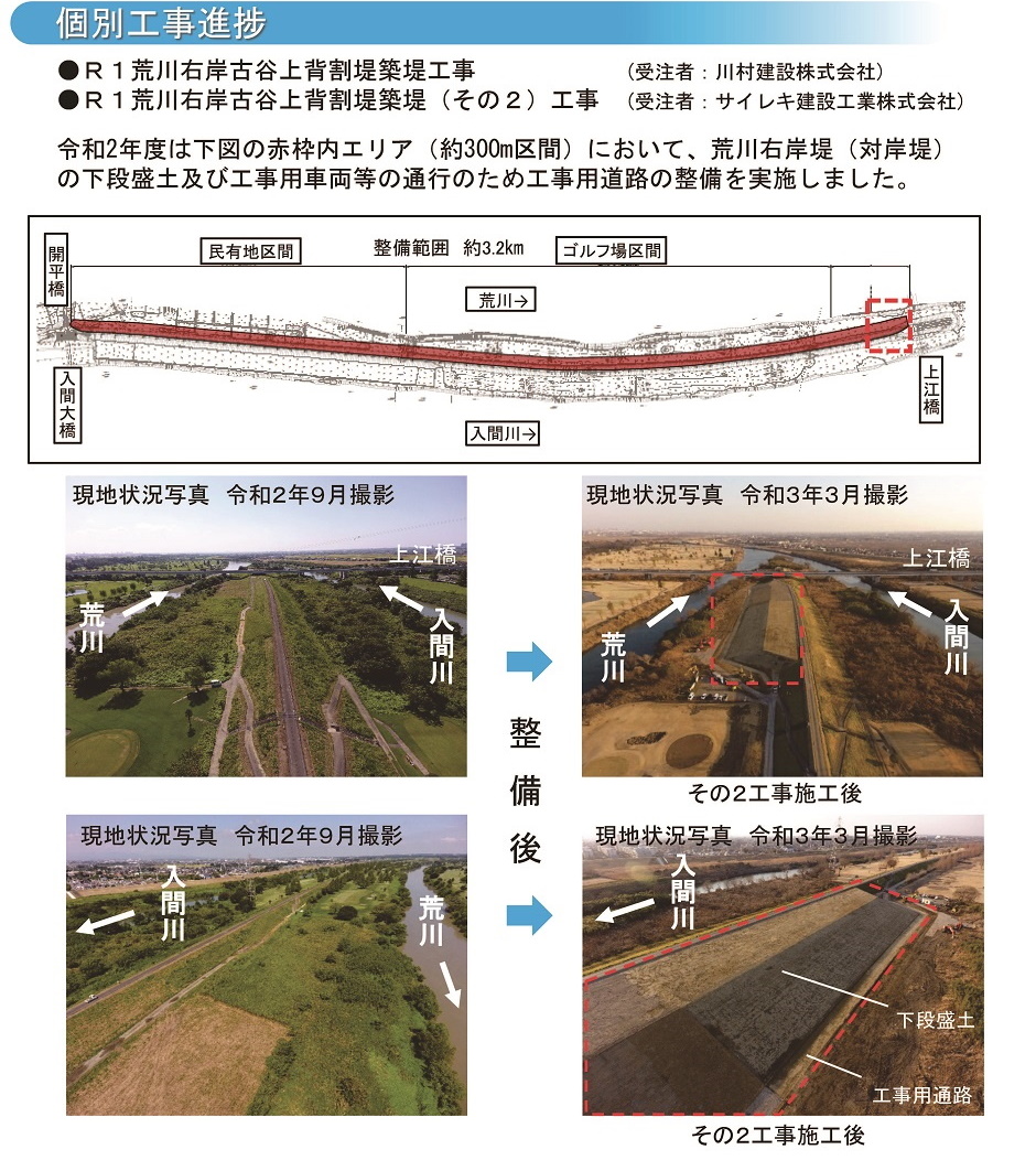 右岸堤（対岸堤）工事進捗状況2