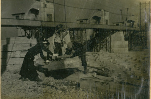 護岸ブロツク施工