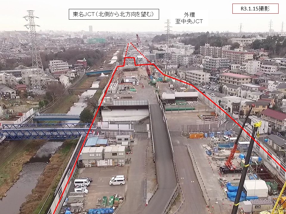 東名北から北方向_2021年01月