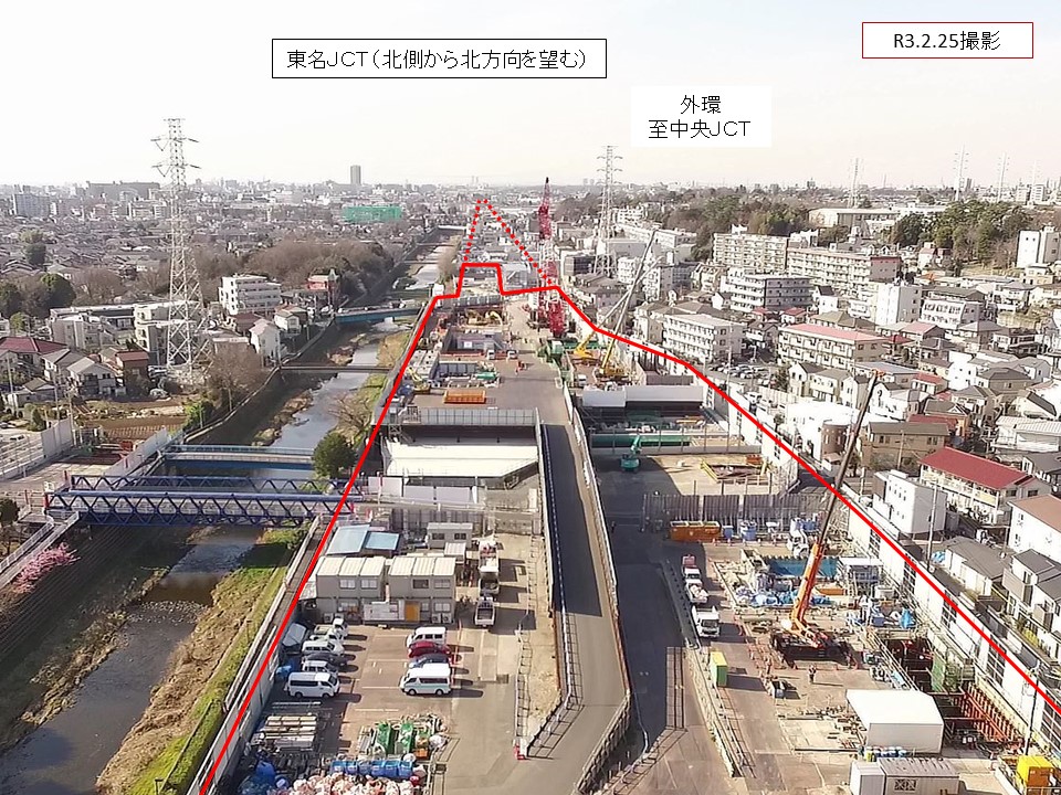 東名北から北方向_2021年02月