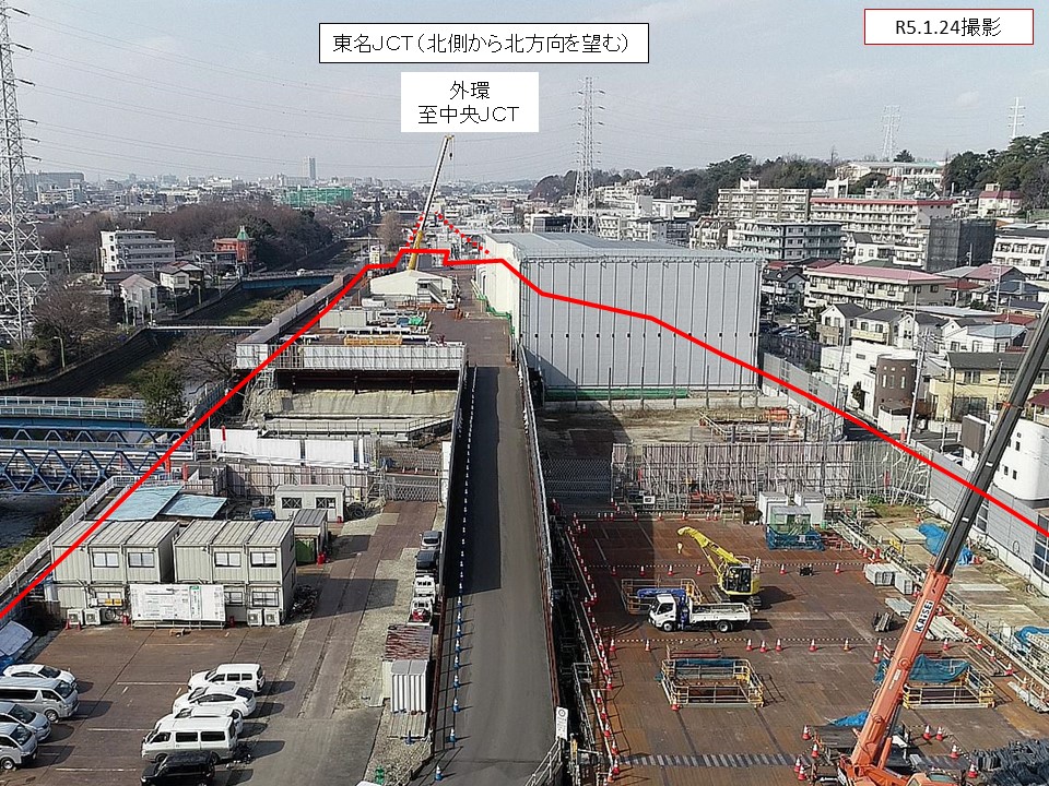 東名北から北方向_2023年01月