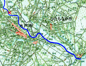 地図:洪水氾濫シミュレーション