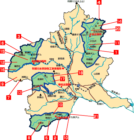 日光周辺地図