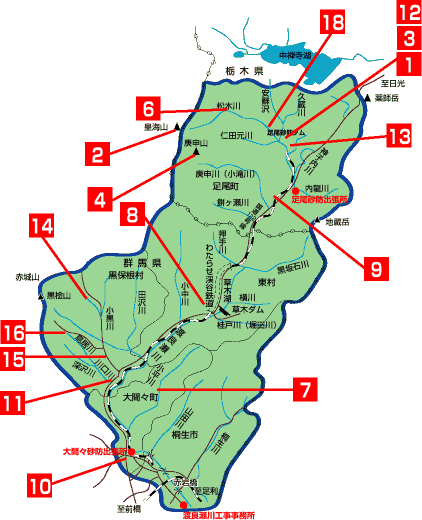 渡良瀬川の砂防