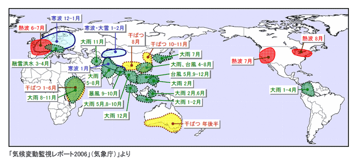 近年の異常気象発生状況