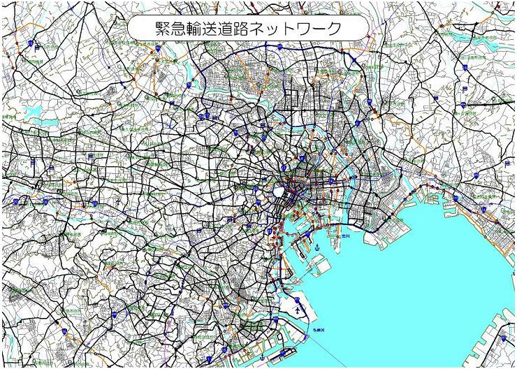 図3 緊急輸送道路ネットワーク図（広域図）