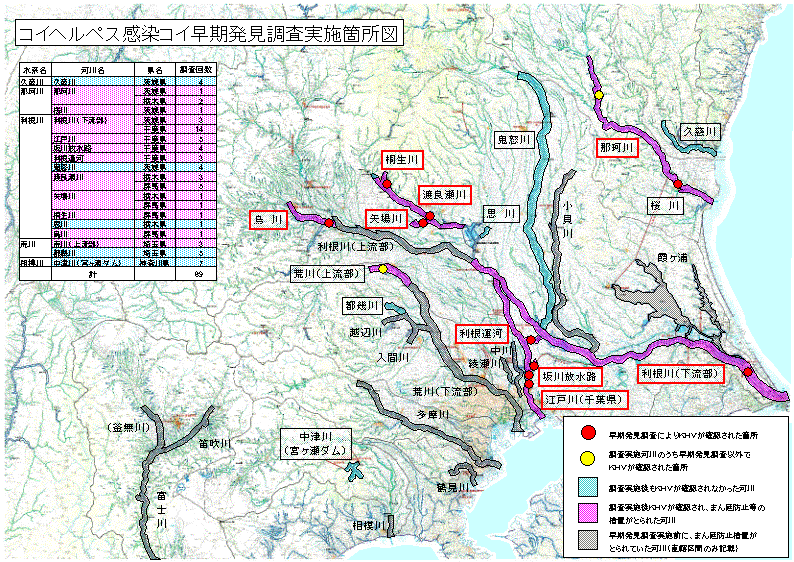 早期発見調査実施箇所図