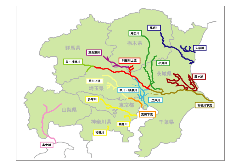 関東地方整備局管内図