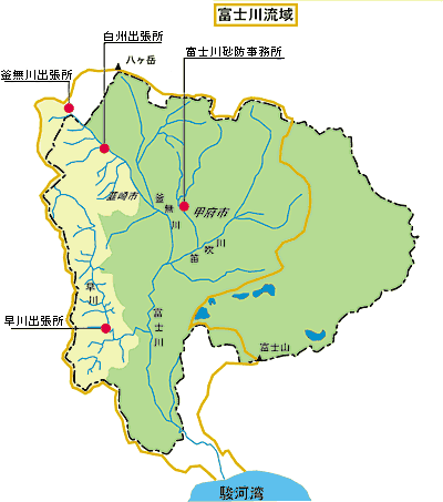 富士川流域図