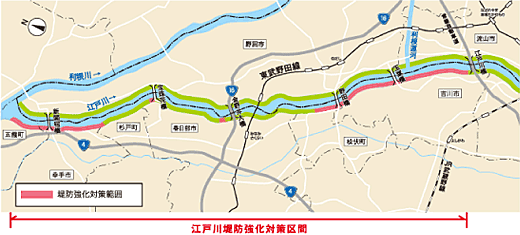 江戸川堤防強化対策区間