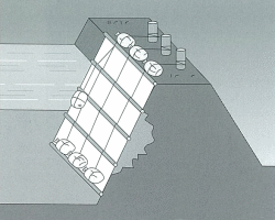 工法図　表蓆張り工