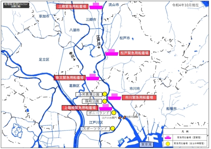 江戸川の緊急用船着場