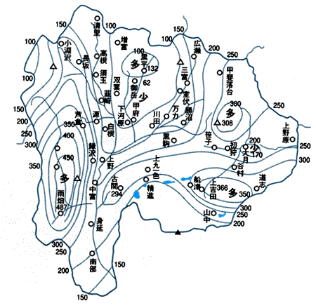 図-2.2　降水量分布図