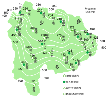 台風第18号雨量分布