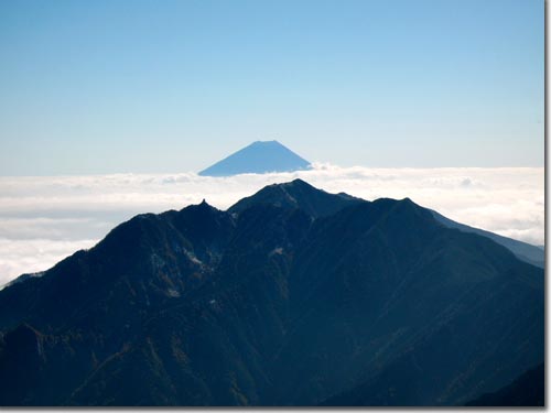 鳳凰と富士山写真