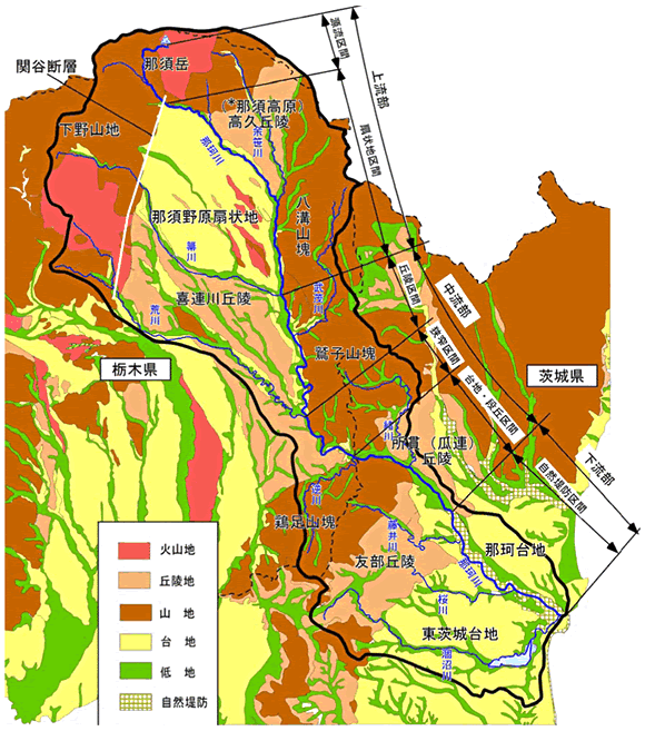 那珂川流域の地形