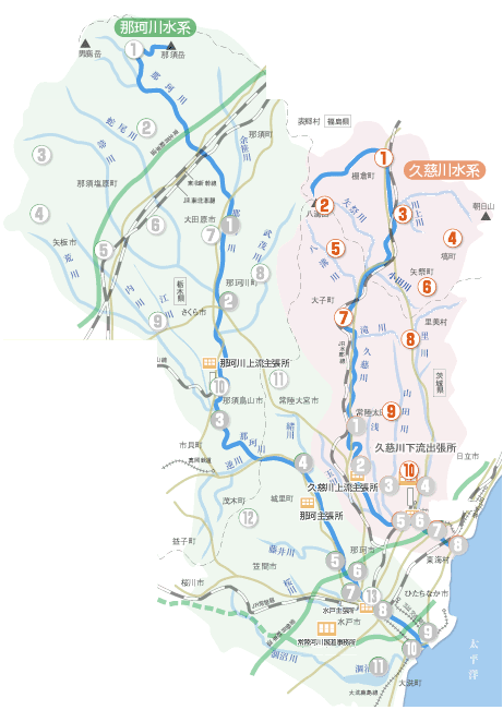 久慈川水系雨量情報地図
