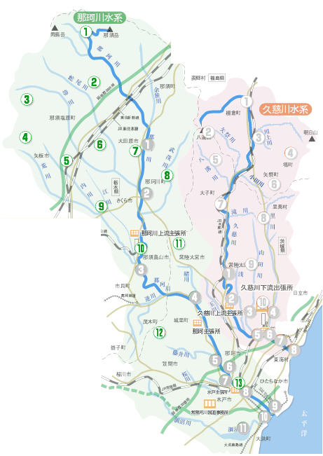 那珂川水系雨量情報地図