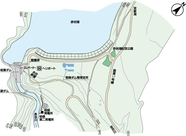 相俣ダムダムサイト平面図