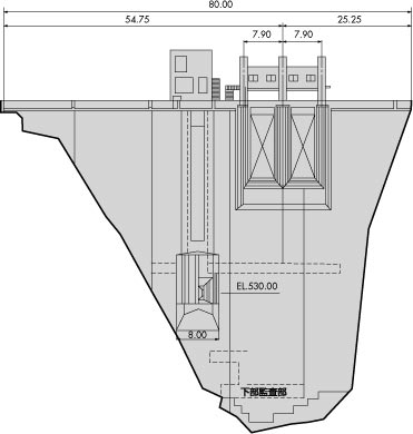 相俣ダム正面図