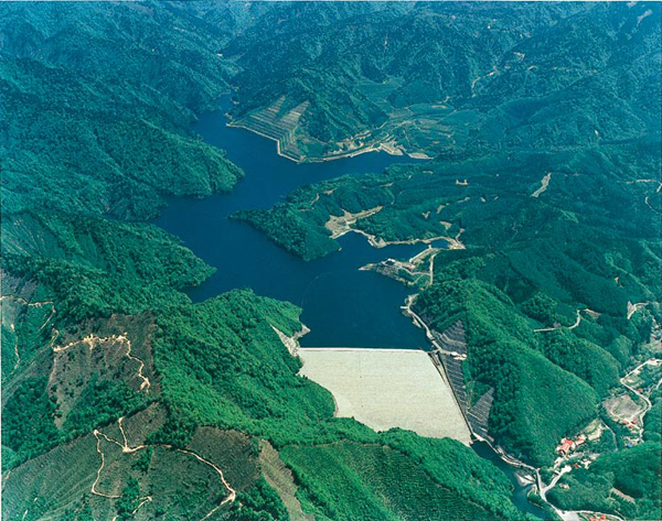 奈良俣ダム上空写真