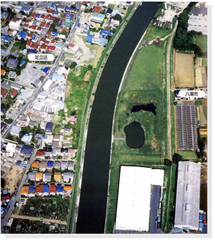 写真：綾瀬川大曽根地区