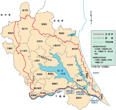 霞ヶ浦周辺地域位置図