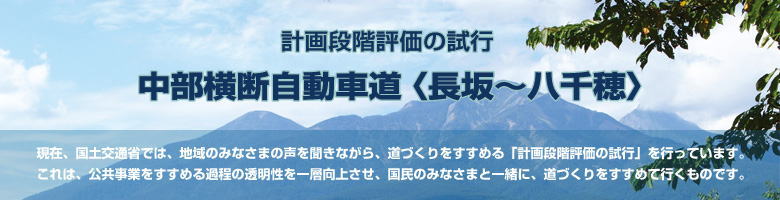 計画段階評価の試行、中部自動車横断道（長坂～八千穂）