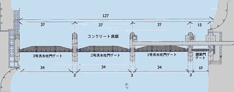 秋ヶ瀬取水堰図面