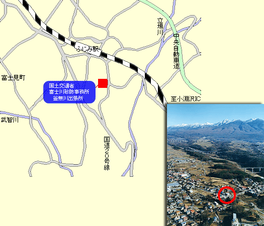 釜無川出張所位置図