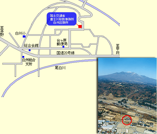 白州出張所位置図