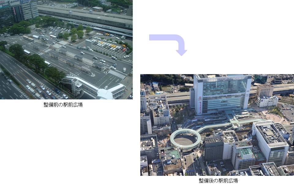 駅前広場の再編による移動の円滑化