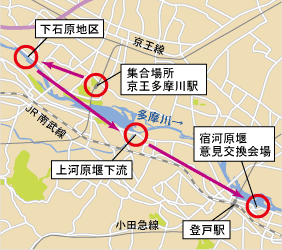点検箇所間はバスで移動します